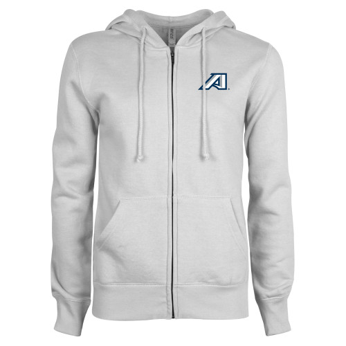  ENZA Womens White Fleece Full Zip Hoodie - Victory A