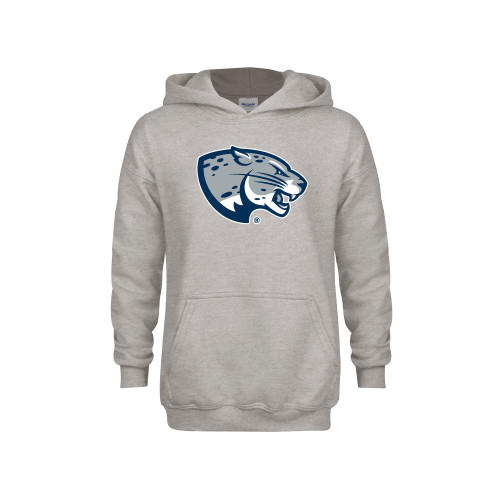  Youth Grey Fleece Hood - Jaguar Head