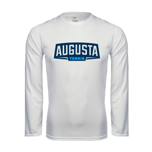  White Performance Long Sleeve Shirt - Tennis