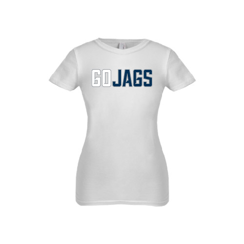 Next Level Girls White Fashion Fit T Shirt - Go Jags