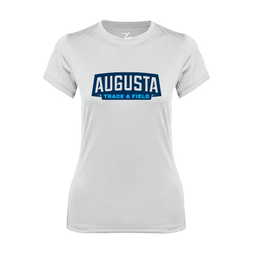  Womens White Performance Tee - Track and Field