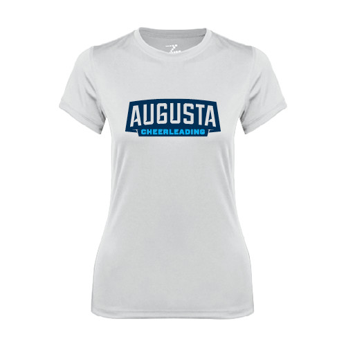  Womens White Performance Tee - Cheerleading
