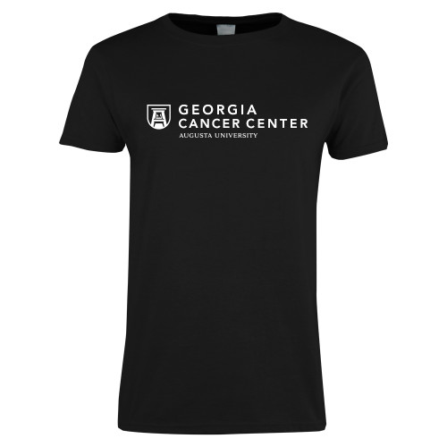  Womens Black Short Sleeve Tee - Georgia Cancer Center