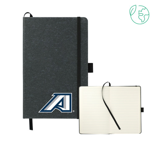  5.5 x 8.5 Black FSC Mix Recycled Leather Bound Journal - Victory A