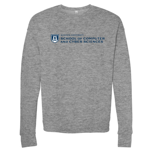 Bella + Canvas Heather Grey Fleece Crew - School of Computer and Cyber Sciences