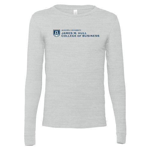  Bella + Canvas Ash Grey Jersey Cotton Long Sleeve T Shirt - James M Hull College of Business