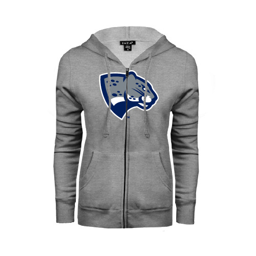  ENZA Womens Grey Fleece Full Zip Hoodie