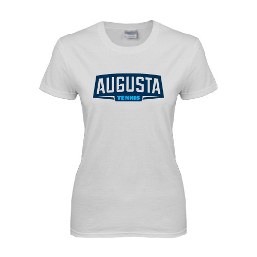  Womens White Short Sleeve Tee - Tennis