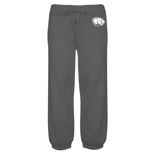  ENZA Womens Dark Heather Banded Fleece Capri - Jaguar Head