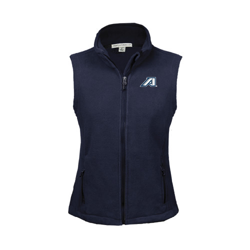  Womens Navy Fleece Full Zip Vest - Victory A
