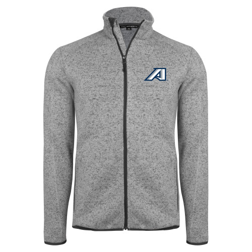  Grey Heather Sweater Fleece Jacket - Victory A