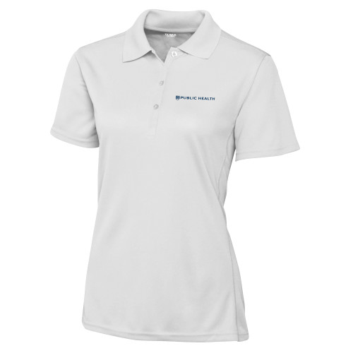  C&B Womens White Clique Ice Pique Polo - School of Public Health