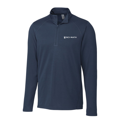  C&B Dark Navy Clique Ice Pique Half Zip - College of Science and Mathematics