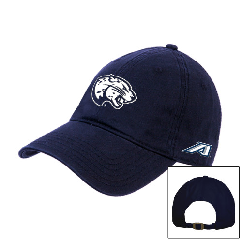  Navy Unstructured Adjustable Low Profile Hat - Jaguar Head