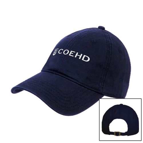  Navy Unstructured Adjustable Low Profile Hat - College of Education and Human Development
