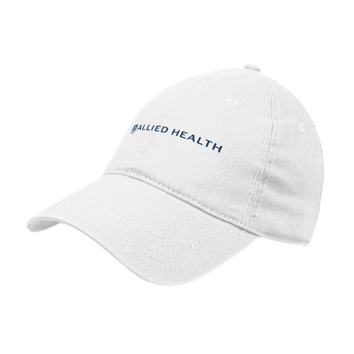  White Unstructured Adjustable Low Profile Hat - College of Allied Health Sciences