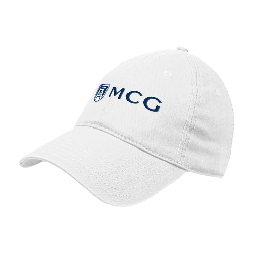  White Unstructured Adjustable Low Profile Hat - Medical College of Georgia