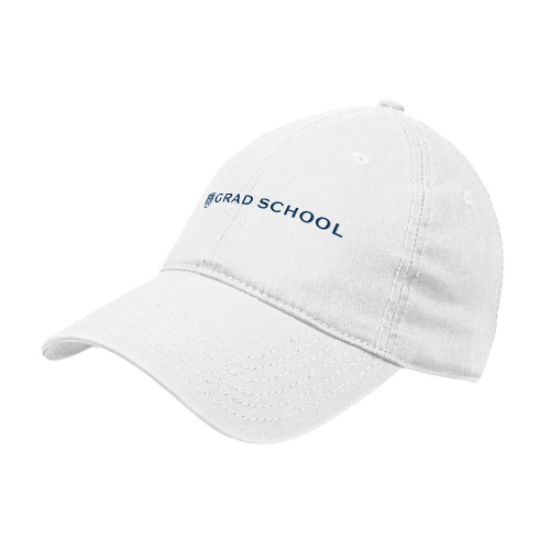  White Unstructured Adjustable Low Profile Hat - The Graduate School