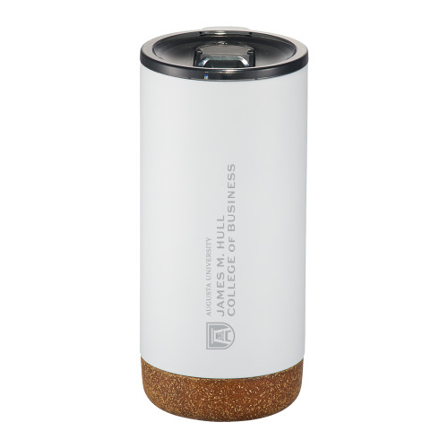  Valhalla Vacuum Insulated White Tumbler 16oz - James M Hull College of Business Engraved