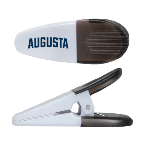  White Crocodile Clip/Magnet - Augusta