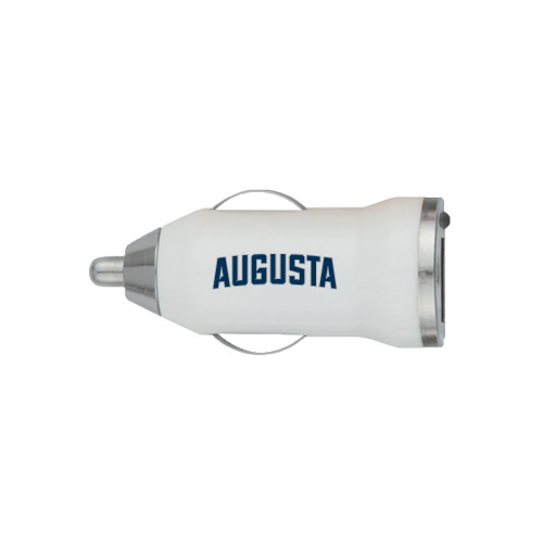  On the Go White Car Charger - Augusta