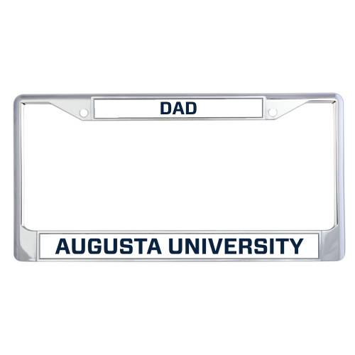  Dad Metal License Plate Frame in Chrome - Dad