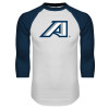 Thumbnail image for  White/Navy Raglan Baseball T Shirt