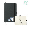 Thumbnail image for  5.5 x 8.5 Black FSC Mix Recycled Leather Bound Journal