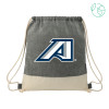 Thumbnail image for  Split Recycled Cotton Natural/Black Drawstring Bag