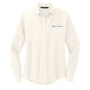 Thumbnail image for  Mercer + Mettle Womens Ivory Crepe Long Sleeve Camp Blouse