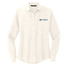 Thumbnail image for  Mercer + Mettle Womens Ivory Crepe Long Sleeve Camp Blouse