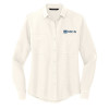 Thumbnail image for  Mercer + Mettle Womens Ivory Crepe Long Sleeve Camp Blouse