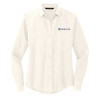 Thumbnail image for  Mercer + Mettle Womens Ivory Crepe Long Sleeve Camp Blouse