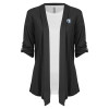 Thumbnail image for  Womens Grey Drape Front Cardigan Sweater
