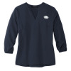 Thumbnail image for  Mercer + Mettle Womens Navy 3/4 Sleeve Crepe Blouse