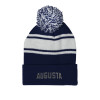 Thumbnail image for  Navy/White Two Tone Knit Pom Beanie w/Cuff