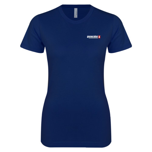  Next Level Womens Navy Boyfriend Tee - Generator Supercenter