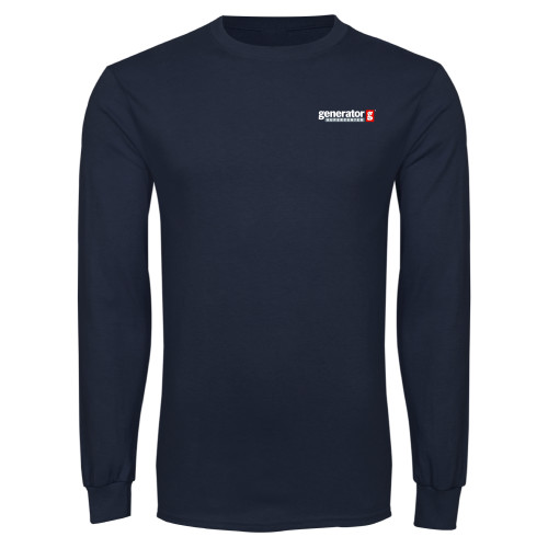  Navy Long Sleeve T Shirt - Generator Supercenter