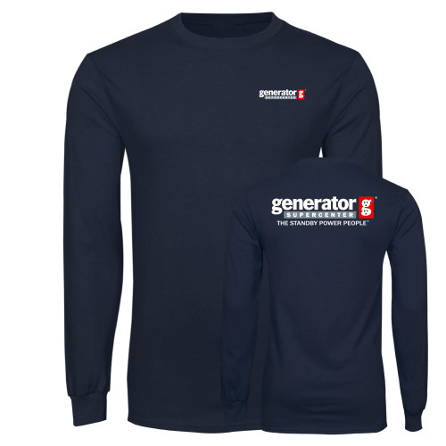  Navy Long Sleeve T Shirt - Generator Supercenter