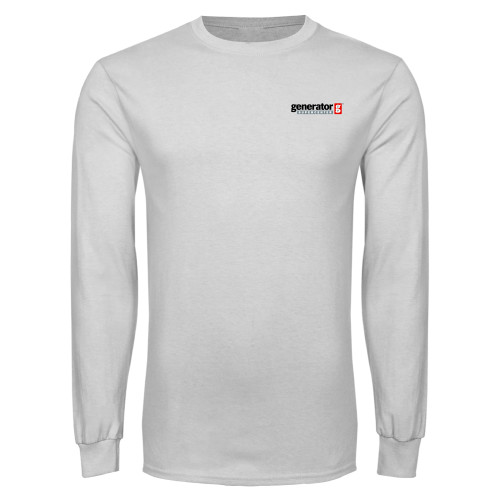  White Long Sleeve T Shirt - Generator Supercenter