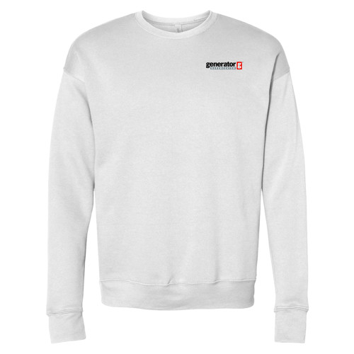  Bella + Canvas White Fleece Crew - Generator Supercenter