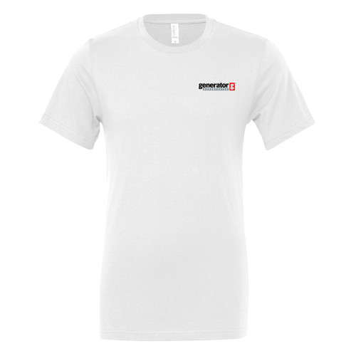  Bella + Canvas White Jersey Cotton T Shirt - Generator Supercenter