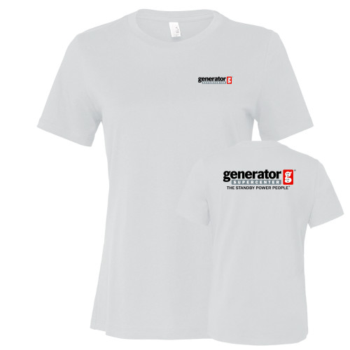  Bella + Canvas Womens White Relaxed Cotton T Shirt - Generator Supercenter