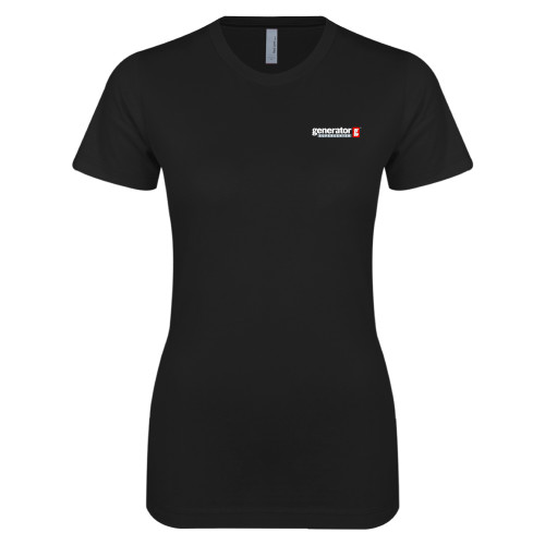 Next Level Womens Black Boyfriend Tee - Generator Supercenter
