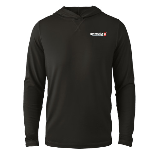  Black Long Sleeve Hooded Tee - Generator Supercenter