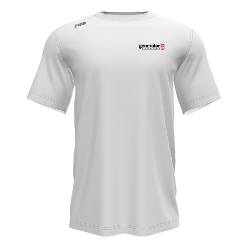  New Balance White Short Sleeve Tech Tee - Generator Supercenter