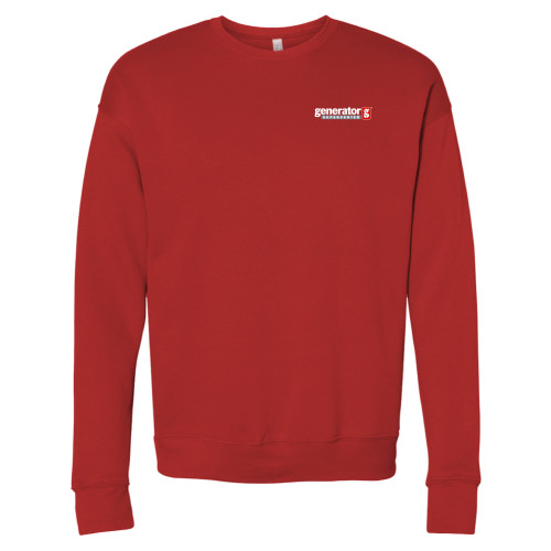  Bella + Canvas Red Fleece Crew - Generator Supercenter