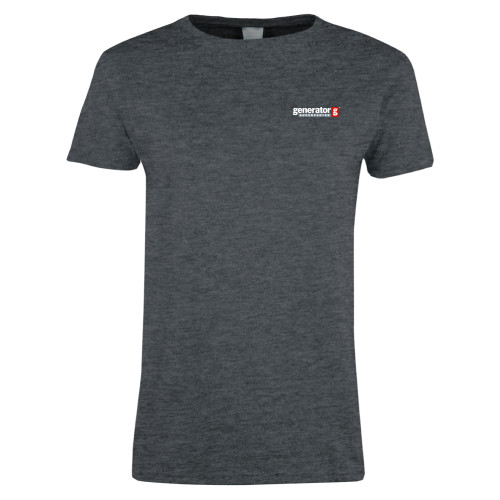  Womens Dark Heather Short Sleeve Tee - Generator Supercenter