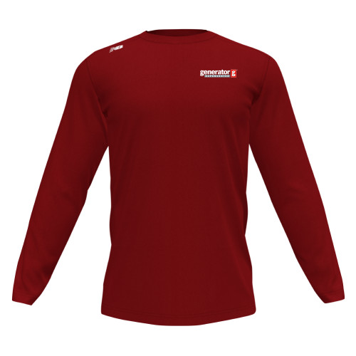  New Balance Mercury Red Long Sleeve Tech Tee - Generator Supercenter