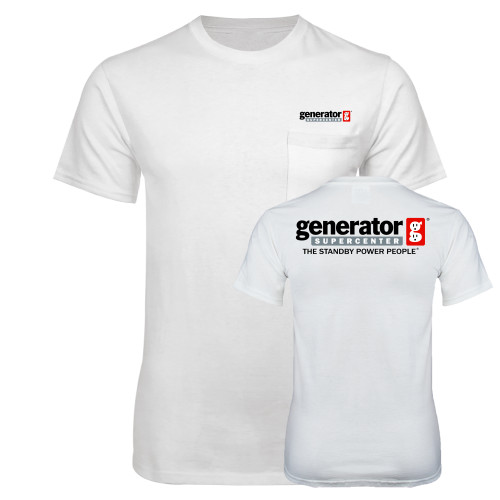  White T Shirt w/Pocket - Generator Supercenter